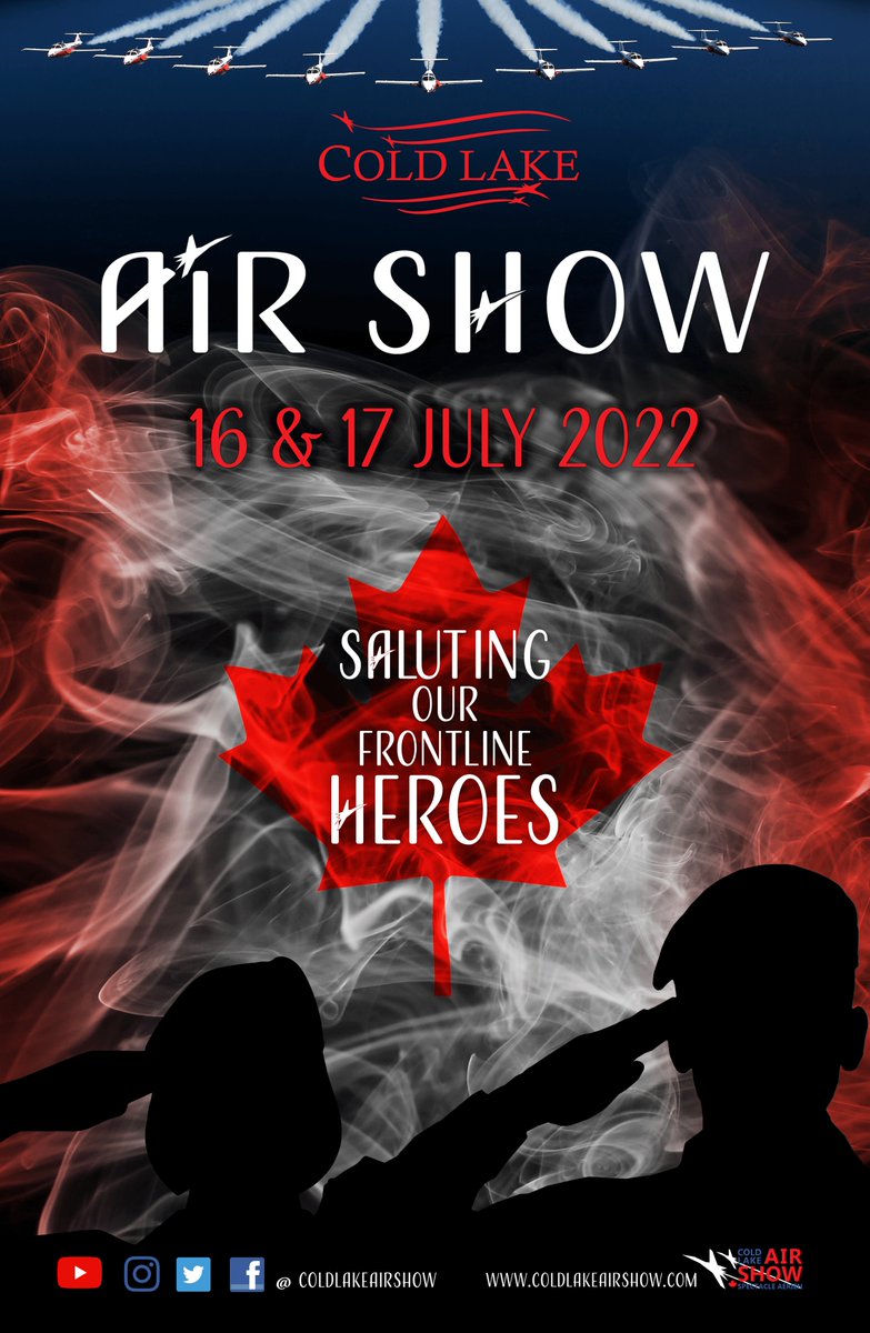 Here is the official poster for the 2022 Cold Lake Air Show. We hope to see you there. Tickets set to go on sale December 1! #CLAS22 #coldlakeairshow #airshow
