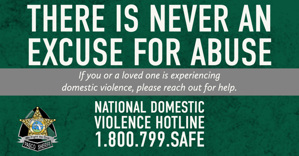 Domestic violence is never acceptable. If you or someone you know is being abused or threatened there are resources available to help: The National Domestic Violence Hotline 1-800-799-SAFE (7233).