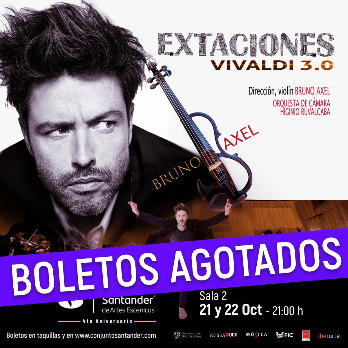 coordmusica's tweet photo. El estreno en México de #Extaciones Vivaldi 3.0, será a sala llena😍
⚡️🎻⚡️Los boletos para ambas funciones de este espectáculo musical dirigido por @BrunoAxelMusico y la participación de la #OHR, se han agotado.
Gracias por anticipar sus boletos y nos vemos esta noche.🙌 https://t.co/r84DjZobcp
