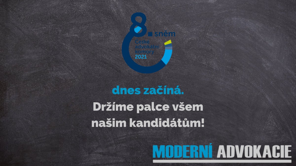 Tak dnes to začíná. Osmý sněm České advokátní komory, při kterém se volí orgány <a href="/CAK_cz/">ČAK</a>. Věříme v úspěch našich kandidátů a zároveň ve vysokou volební účast. 🗳

#moderniadvokacie #ČAK #8_Sněm #advokacie