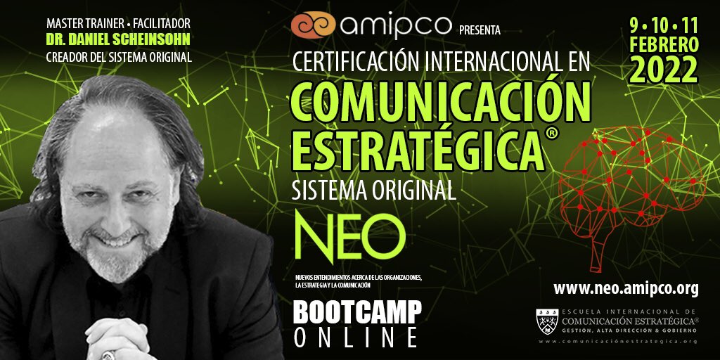 AMIPCO2017's tweet photo. CERTIFICACIÓN INTERNACIONAL EN COMUNICACIÓN ESTRATÉGICA®️ más información en https://t.co/25MHY3dJpQ #DanielScheinsohn #AMIPCO #Organizacional #ComunicacionOrganizacional #Comunicacion #ComunicaciónEstrategica #Neo #SistemaOriginal https://t.co/ts3Pi9vMu3
