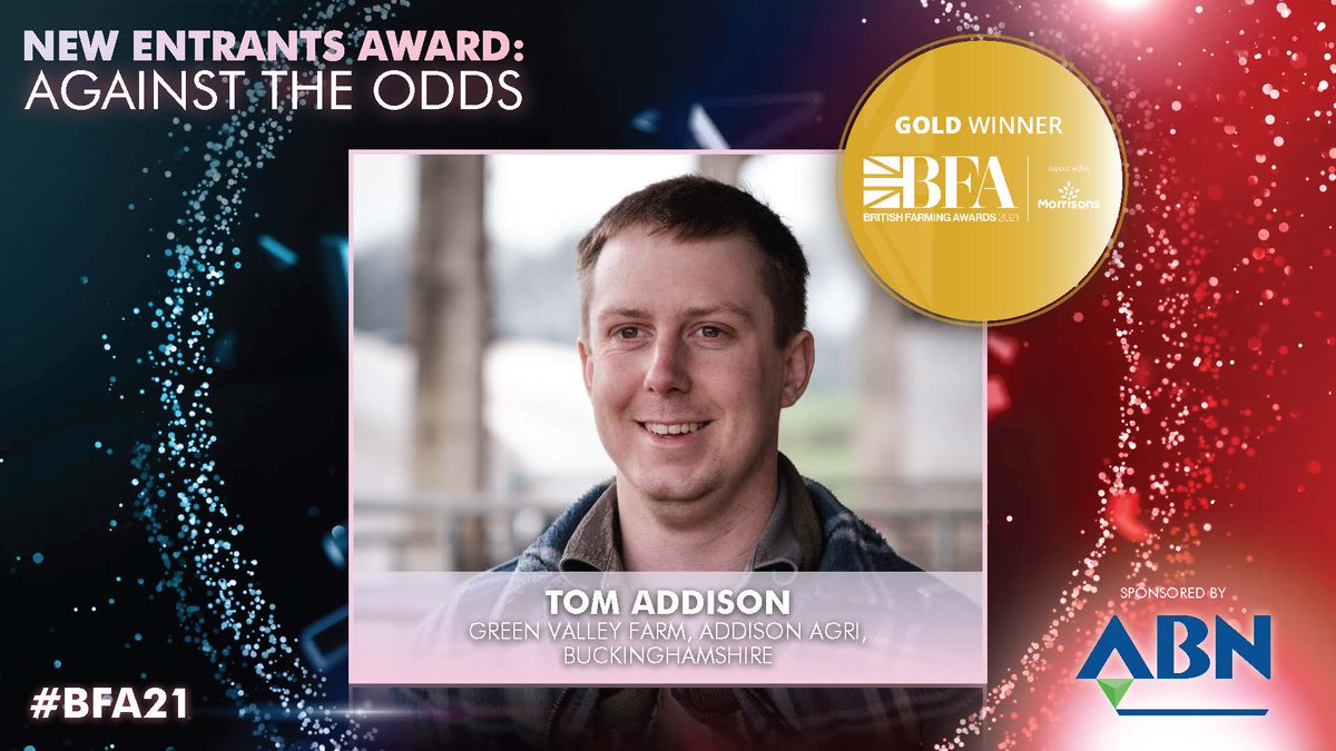 FarmingAwards's tweet image. 2021 New Entrant Award: Against the Odds goes to…. Tom Addison, Addison Agri, Green Valley Farm, Buckinghamshire – huge congratulations! #BFA21 #Farm365 #Backbritishfarming #PeopleinFarming @morrisons @addisonslamb #abnfeed @FarmersGuardian