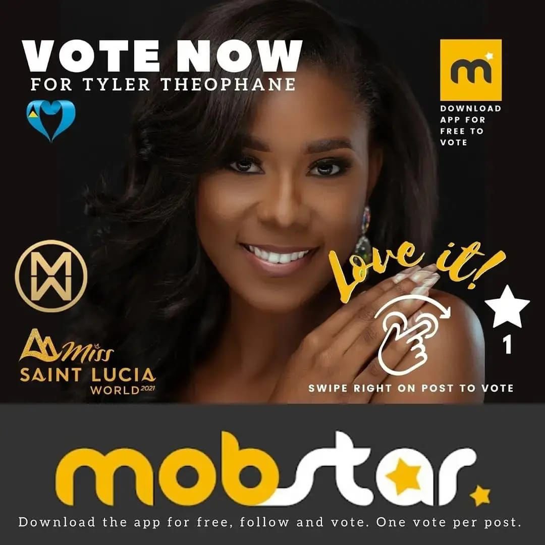tyeeex's tweet photo. Hi everyone, I need your support to make the TOP #20 ❤

The voting platform for the Miss World Pageant is now open. 

TO VOTE FOR ME:
1. Download the mobstar app for free
2. Follow me @ Tyler Theophane
  Miss Saint Lucia World 2021 🇱🇨
3. Swipe Right on every post to Vote. https://t.co/uxMPlfFq5L