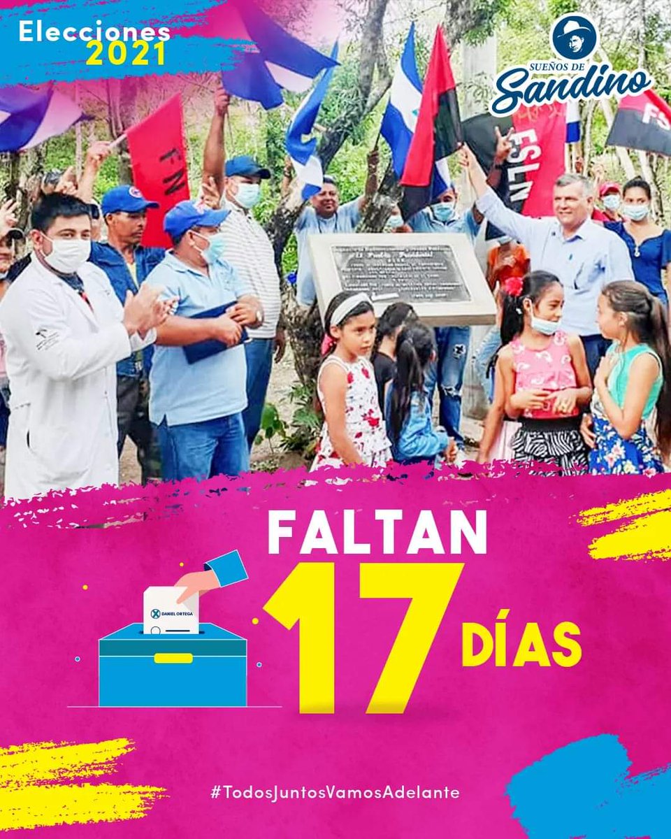 ❤🖤 Faltan 17DÍAS , para el TRIUNFO DEL PUEBLO PRESIDENTE 🇳🇮 #FSLN 
#Juntosvamosadelante
#ResistenciaUrbanaDigital