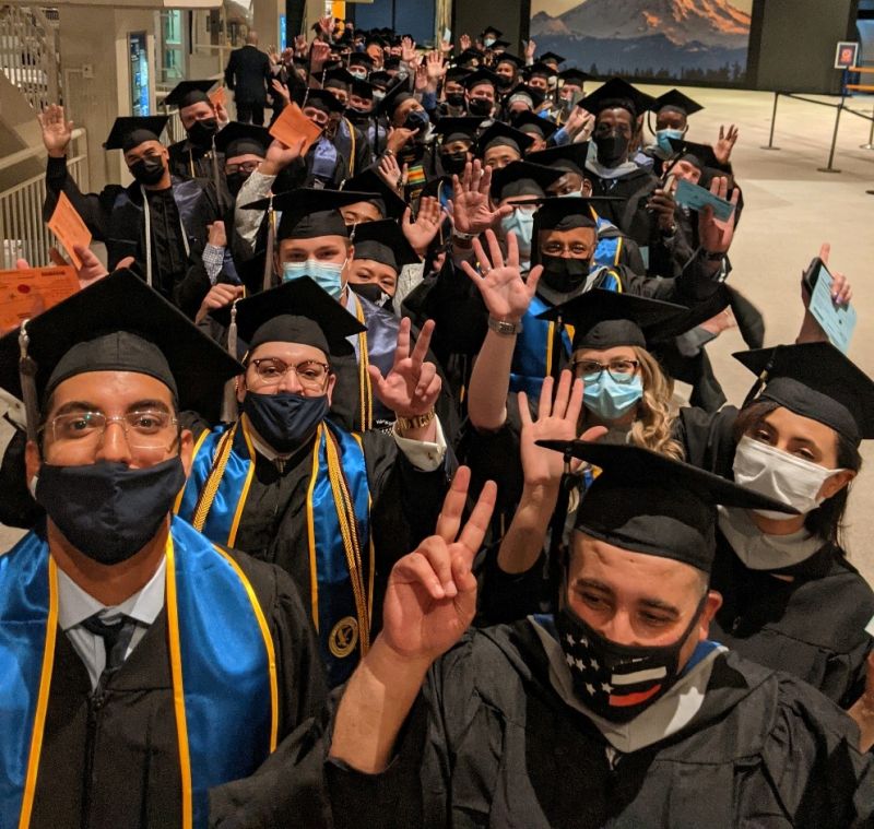 We had so much fun at our graduation ceremony in Seattle last weekend. Congrats to our new graduates, and welcome to the alumni family. A huge THANK YOU to Chris Sembroski for attending our alumni event. #Eagles4Life (Photo credit: Dr. Toni Castillo)