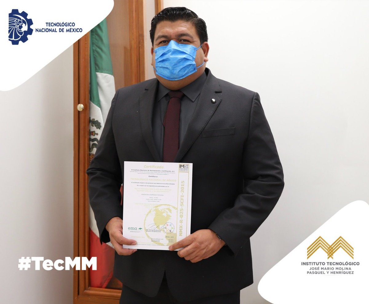 OficialTecSJ's tweet photo. El Director General del TecMM; Gualberto Castro Moreno, recibió el certificado de Igualdad Laboral y no Discriminación correspondiente a la norma NMX-R-025-SCFI-2015. Con acciones de igualdad, valores y ética profesional, continuamos con la mejora de la calidad en el #TecMM. https://t.co/khh2XU8iAJ