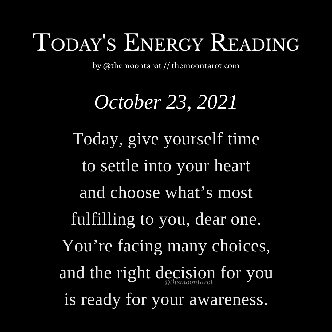 themoontarot_'s tweet photo. Today's Energy Reading: October 23rd, 2021 https://t.co/ZolcISNzfU