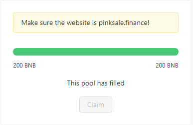 Presale filled in less than 2 hours!! 

PCS Listing - Oct. 22nd, 8PM UTC