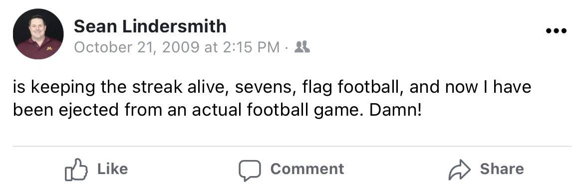 I posted this on FB in 2009. I literally started coaching a week before and if this wasn’t the universe telling me I needed to change because I had to be the example I wanted to see in my players moving forward…