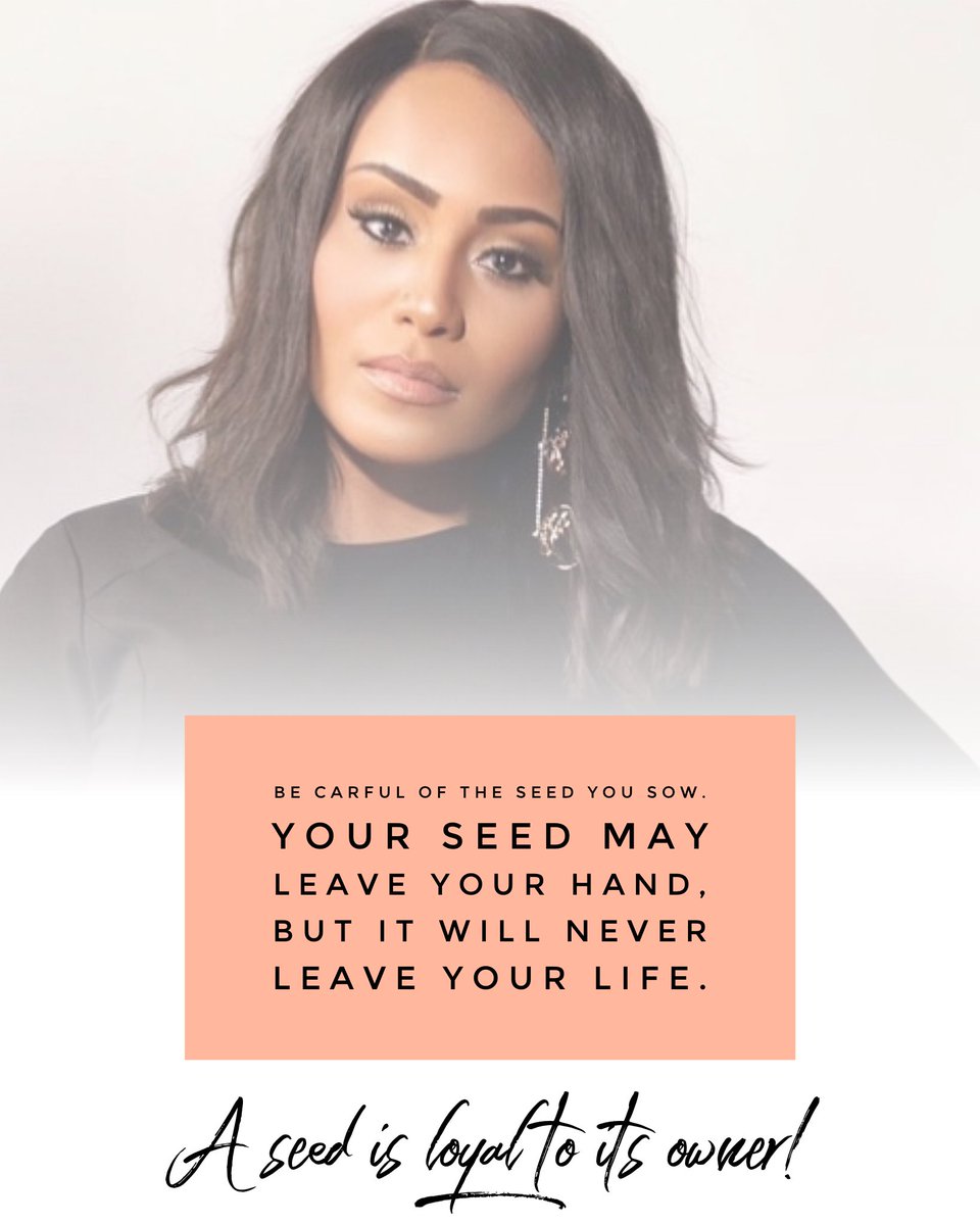 MrsKRamsey's tweet image. A seed is loyal to its owner! When you sow an ill intended seed, be ready to receive an ill intended harvest. #KeepThatSameEnergy