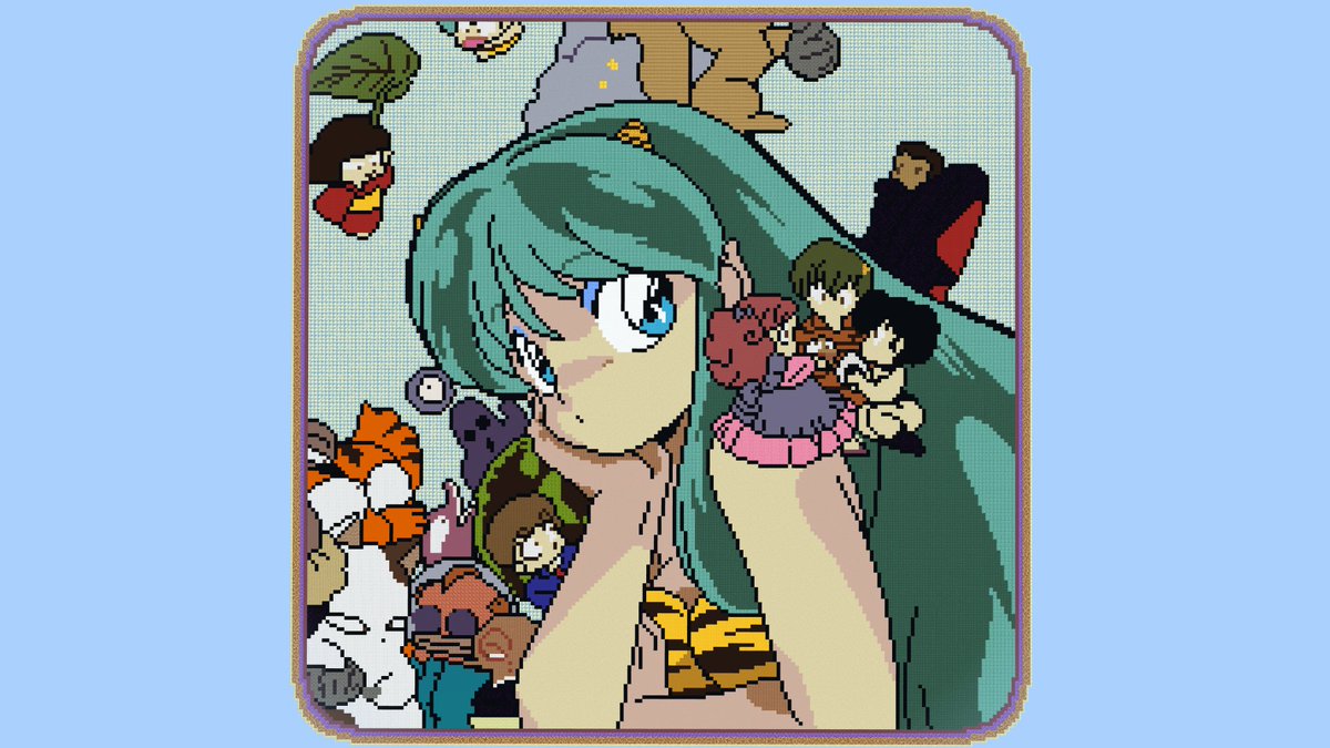 TNTblower506172's tweet photo. The Urusei Yatsura anime series has been around for 40 years, and it shall have a happy 40th anniversary! 💖🌟 [Pixels 5/5] #UruseiYatsura #anime #Minecraft #OfficialMinecraftClub https://t.co/rqvceu4JTo