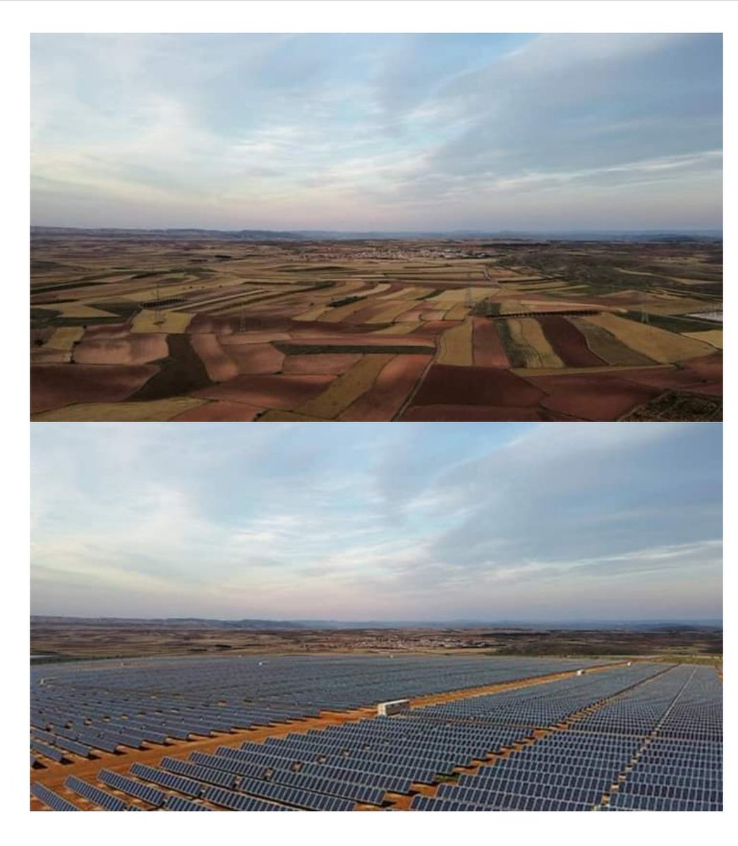Baznarr's tweet photo. Comienzan los trabajos para estudiar la tierra de una posible planta fotovoltaica que ocupará nada más y nada menos que más de 225 campos de fútbol en Muniesa. 
El dato al que voy👉 el 100% de los jóvenes agricultores menores de 45 años no han firmado para su implantación. https://t.co/4Tb02krAuK