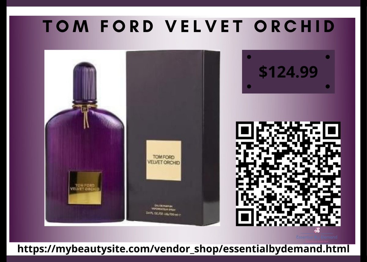 NikkiBr25367611's tweet photo. Tom Ford Velvet Orchid 

https://t.co/0fjIPtHhoF 

#perfume #cosmetics #velvet #orchid #blackownedbusiness #thisisthestoreforyou #essentialbydemand #stopandshop #onlinebeautysupplystore  #designerperfume #lookgoodsmellgood #giftforher #theperfectgiftforher #pride #forallwomen https://t.co/fqBWQKtyPG