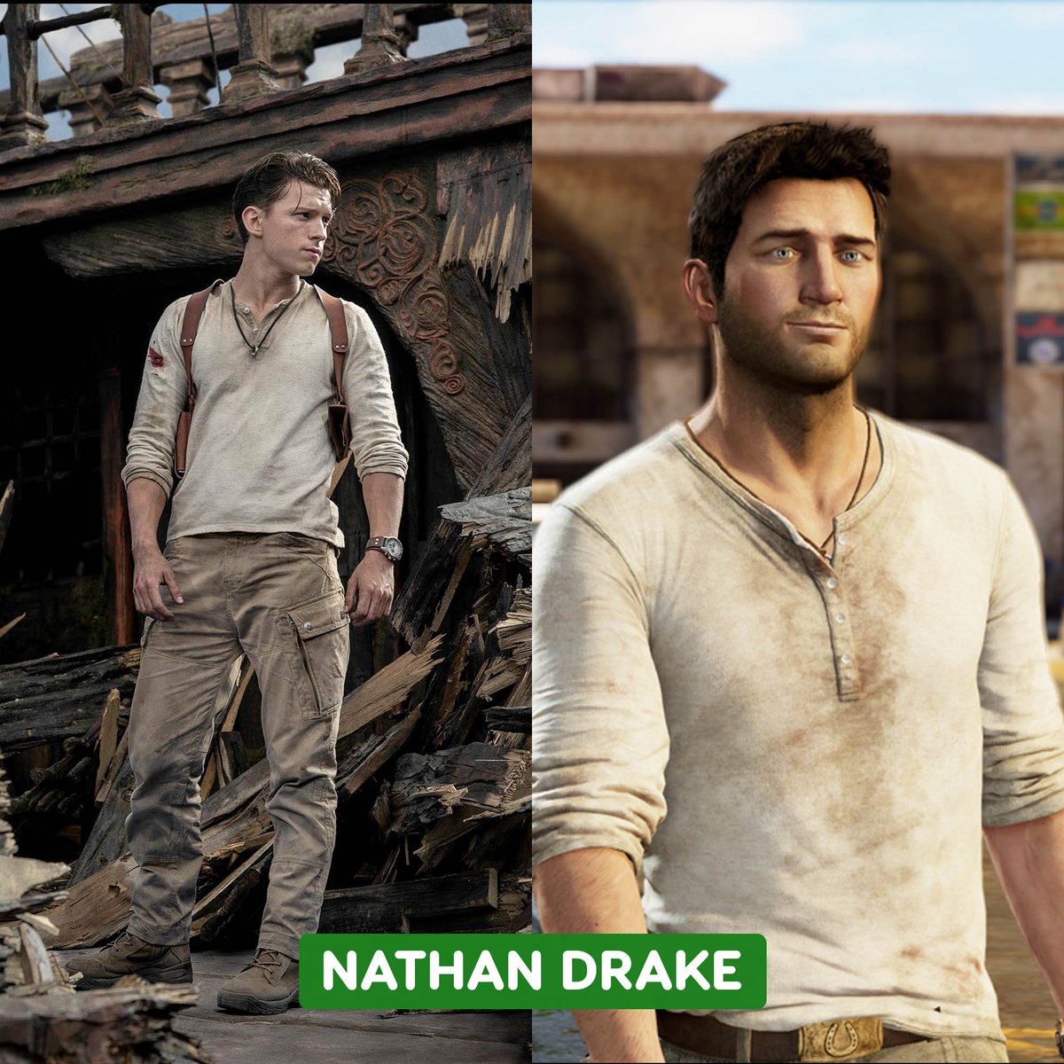 IGN's tweet photo. The Uncharted movie trailer was filled with several characters and visual references to the games, from Sir Francis Drake's ring to the cargo plane sequence from Uncharted 3. https://t.co/uRdV62YMCi (1/2) https://t.co/BLThU0Iv91