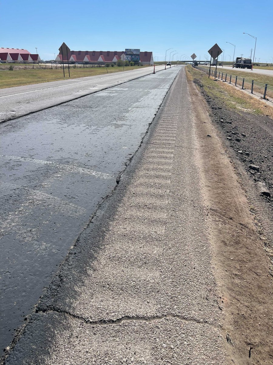 After experiencing our original trackless tack for themselves, James McClain, Project Manager, and David Perez, Construction Manager, affirmed, "Your tack really works!" #alwaysthebetterroad #tracklesstackthursday #tellmeaboutit
