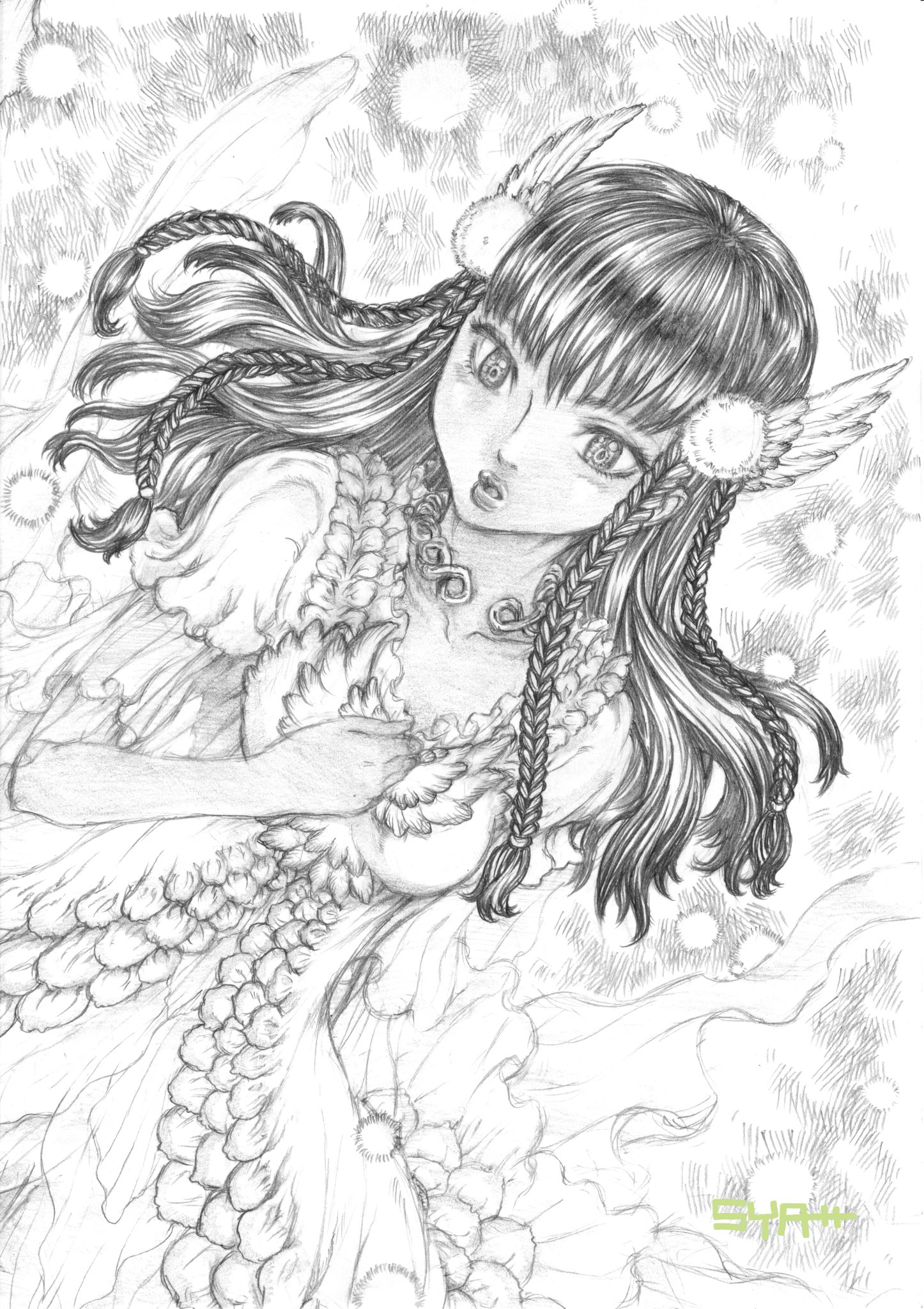 三浦建太郎 ベルセルク キャスカ モノクロ サイン ペン画 色紙 三浦建太郎 ベルセルク キャスカ モノクロ サイン ペン画 色紙