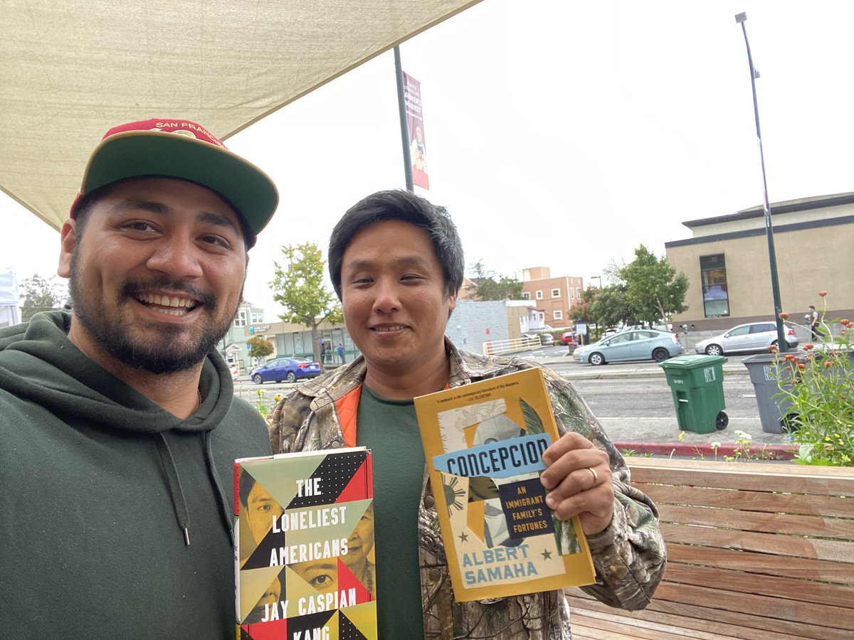 Just a couple of dudes supporting Asian American writers. Tho in hindsight, <a href="/jaycaspiankang/">kang</a> &amp; I should have plotted a fake Twitter beef to generate buzz. Missed opportunity.