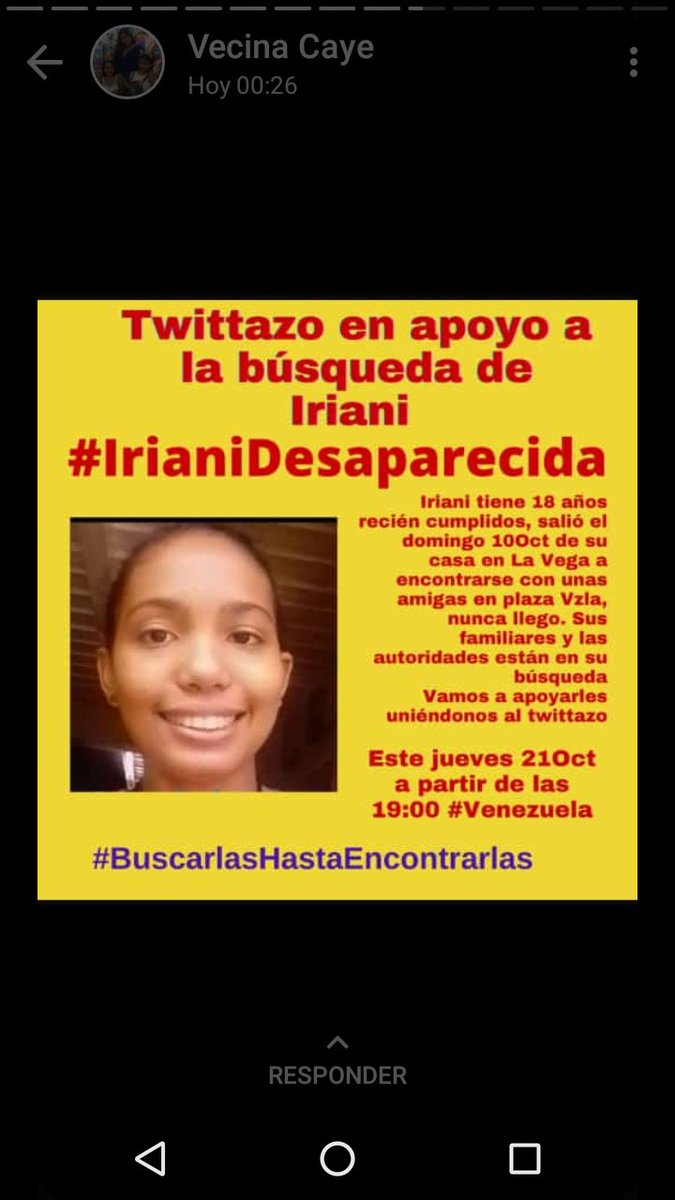 yonathancarde19's tweet photo. Buenas noches amigos de Twitter si porfa necesito de su colaboración me ayudan con retwittear es una primita q está desaparecida en Caracas 😔 porfa alguna infomación. Se los agradecería de antemano si van hacer críticas destructivas sin tener evidencias no la hagan gracias https://t.co/eykyvpVVWh