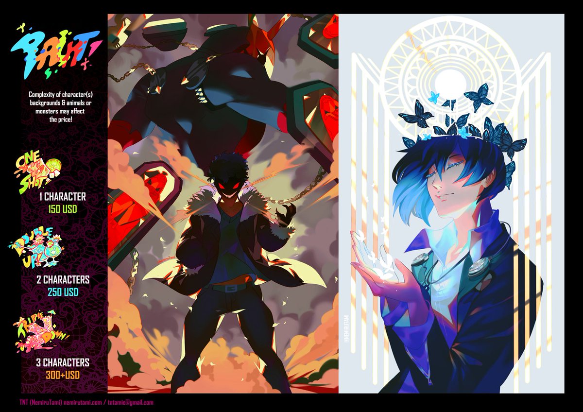 🍂🧡NOVEMBER COMMISSION SLOT RESERVATIONS ARE OPEN! 🍂🧡
Fill out the form to reserve a slot at: https://t.co/1X8DDMvbJK
See all commission types at: https://t.co/EDrfylyAb6
It's first come first serve with 5 slots available! The form will close November 1st❤️🙏Thank you all!!