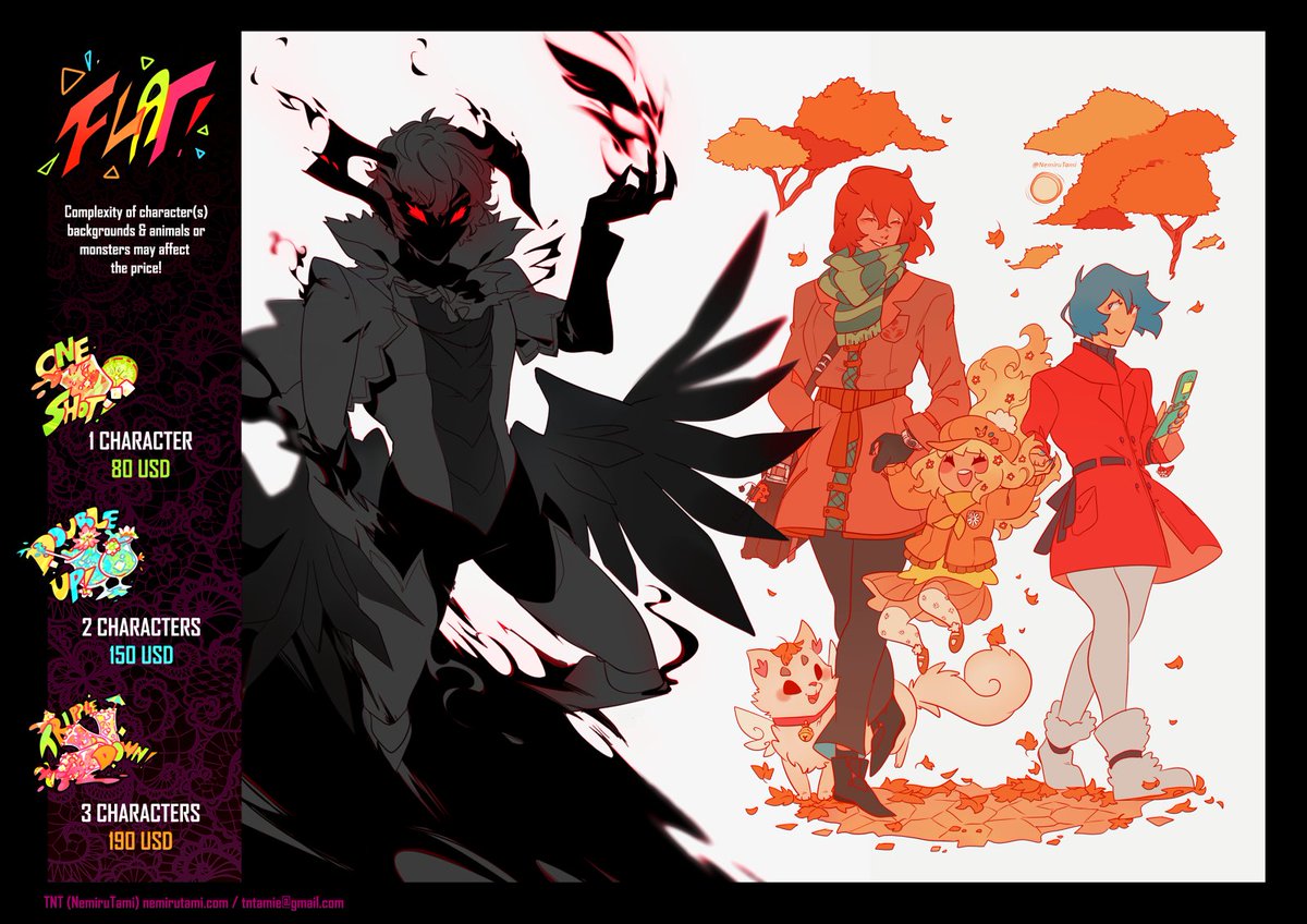 🍂🧡NOVEMBER COMMISSION SLOT RESERVATIONS ARE OPEN! 🍂🧡
Fill out the form to reserve a slot at: https://t.co/1X8DDMvbJK
See all commission types at: https://t.co/EDrfylyAb6
It's first come first serve with 5 slots available! The form will close November 1st❤️🙏Thank you all!!