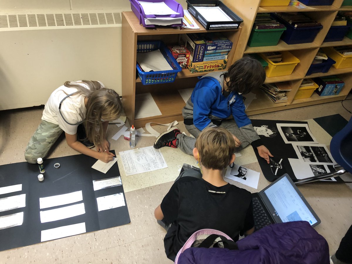Grade4STJ's tweet photo. Students have been working like heroes on their inquiry project! They have done the research, compiled it together and will present their findings tomorrow in our gallery walk. https://t.co/ZaX8ASrMAk