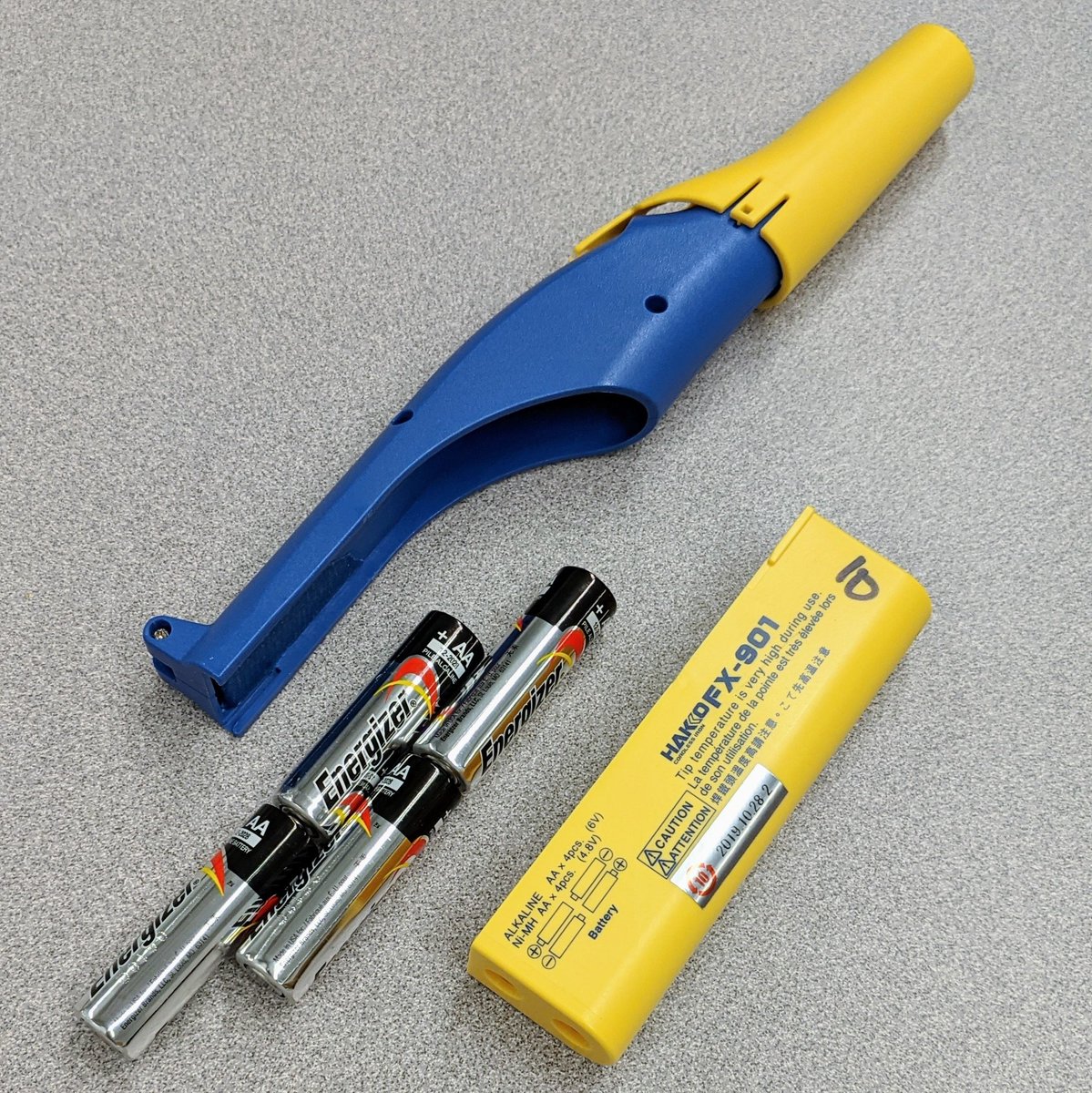 GoodeHackLab's tweet image. We're huge fans of our @HakkoUSA soldering irons, but they have an appetite for batteries. With a little work in Fusion360 and some time on the 3D printer we are leaving the single use batteries behind and are now able to use our rechargeable packs! #MadeGOODE #GoodeHackLab