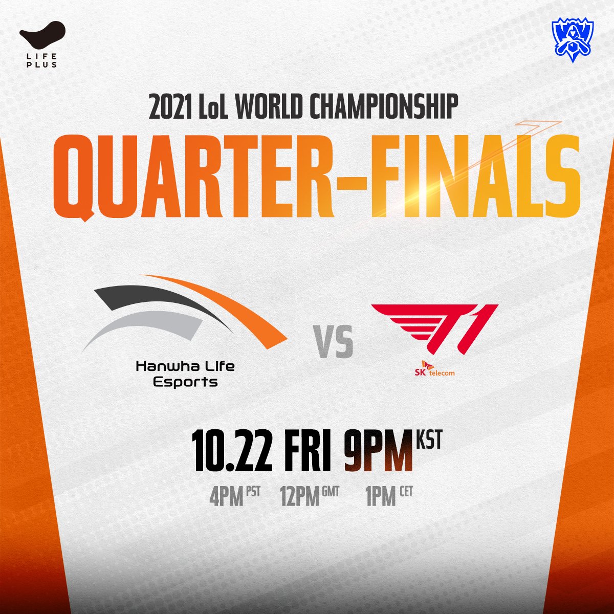 HLEofficial's tweet photo. #Worlds2021 #HLE #Quaterfinals
Tonight, HLE will face @T1LoL in the Worlds Quarterfinals. Our race towards the worlds is not over yet. We ask for your warm support for the players who will do their best to go higher. #4κ°μν₯ν΄ #RushTogether https://t.co/2rdFTMYxx0