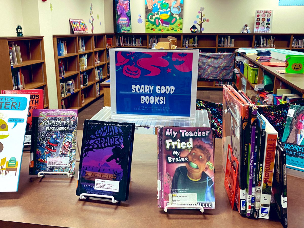 CoyotesRead's tweet photo. A busy week in the @CoyotesRead Library this week! We learned about #DigitalCitizenship, researched, set up #BookFair, had our first #robotics club meeting and more! Tomorrow is #bookfair preview day for our Coyotes! @SpheroEdu https://t.co/0IauQQ6sh7