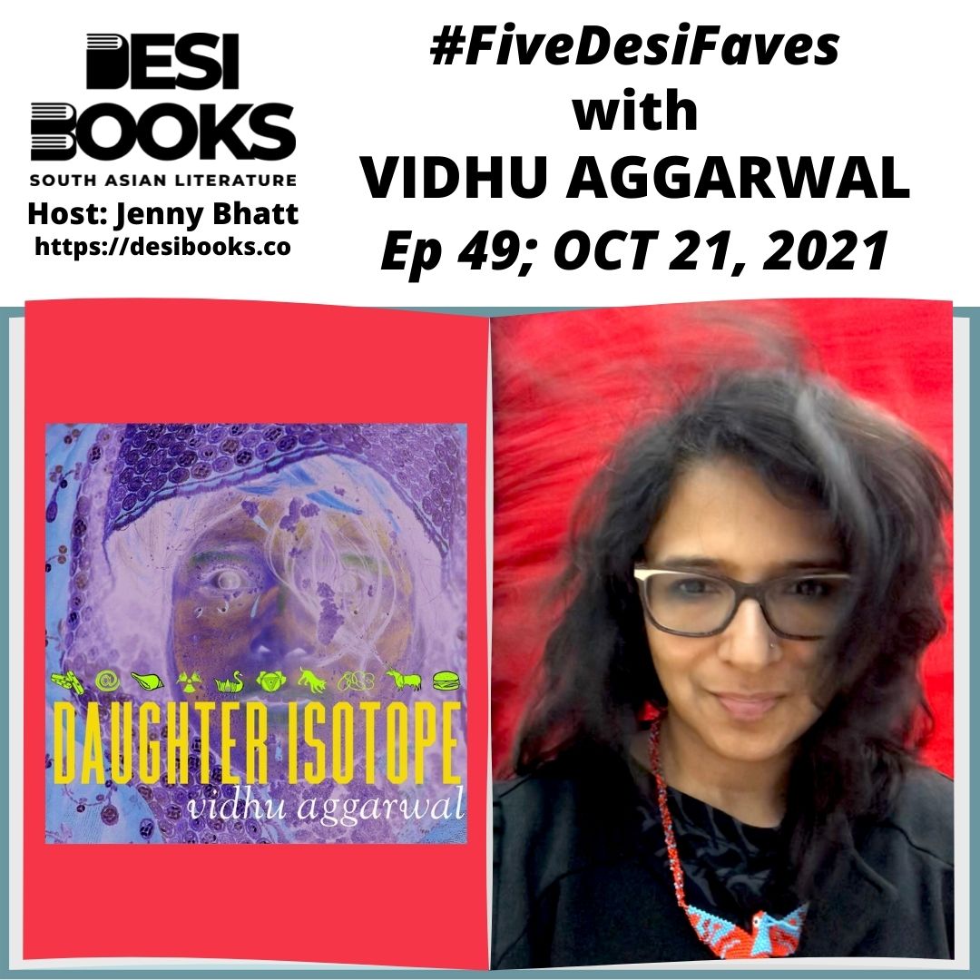 Poet and multimedia artist Vidhu Aggarwal shares her #FiveDesiFaves: diasporic works of speculative poetics and alternative fantasy by Usman T. Malik, Vandana Singh, Bishakh Som, Hari Alluri, and Bhanu Kapil. <a href="/DesiBooks/">Desi Books</a> buff.ly/3C6SSIT