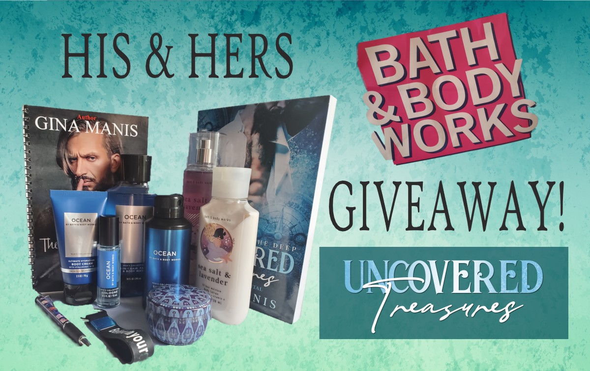 GinaManis5's tweet photo. Uncovered Treasures, Bath &amp; Body Giveaway! His &amp; Her set is sponsored by author Gina Manis. #fantasyromance #pirate  https://t.co/bf2WpXwDgu https://t.co/LYhCa7lcpM
