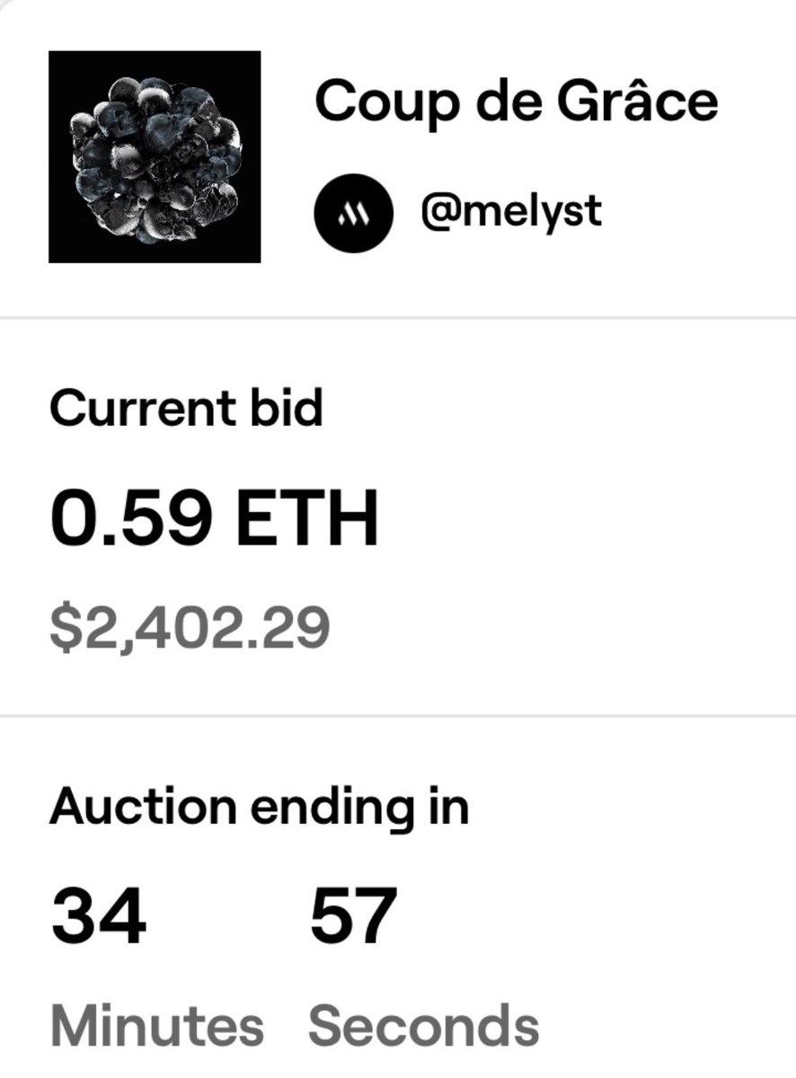 melyst_'s tweet photo. Omg its on fire 🔥we have unknown bidder 👏👏👏 https://t.co/RAfO8LY40I