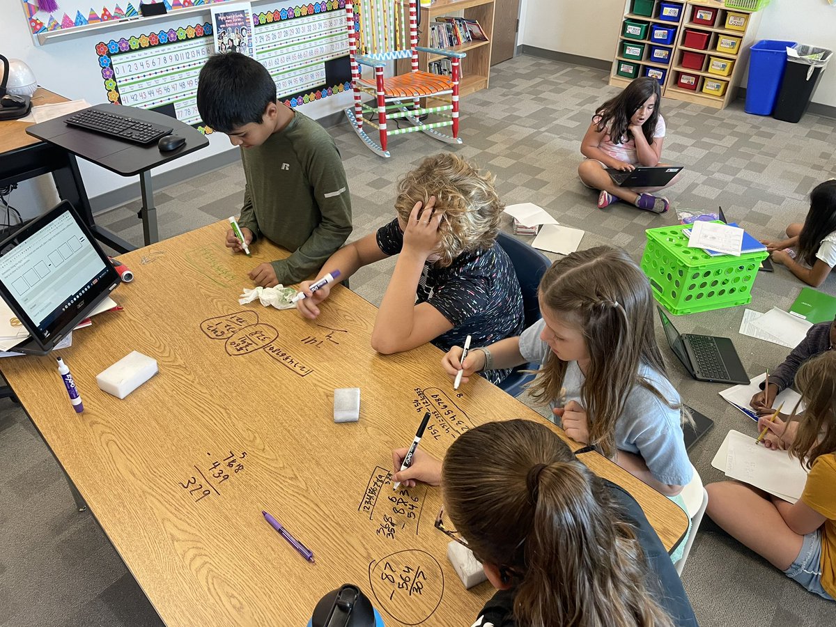 katiec25's tweet photo. Nothing makes my math heart happier than when it’s time for lunch, but the students don’t want to stop working and talking about their @openmiddle problem! #weareteamvaughn #engagingmath #openmiddle https://t.co/pwmze0t2qq