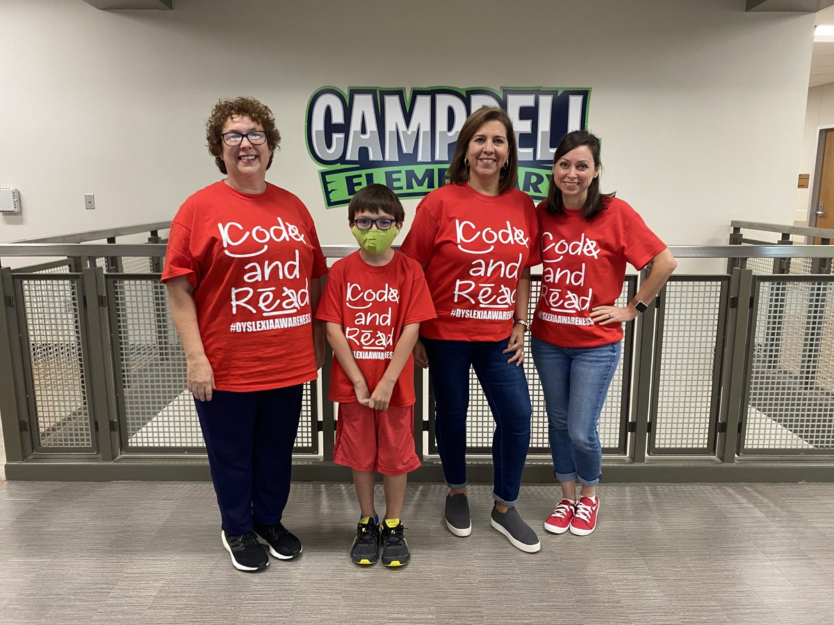 lisadross1's tweet photo. Happy GO RED for Dyslexia Day! We are celebrating Dyslexia awareness! Thank you Daniel for our shirts! #ACECubs #katydyslexia #katyintervent https://t.co/8KIxvmQSXr