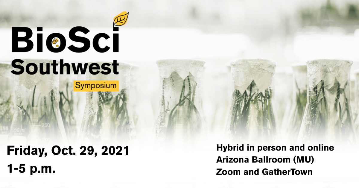 Start the countdown — our BioSci Southwest Symposium is a week away! #bioscisw #solur 

This will be a highly interactive hybrid event, with in-person and virtual posters, lightning talks, and a keynote address by Dr. Judy Cannon, PhD. 

Don't miss it! sols.asu.edu/biosci-southwe…