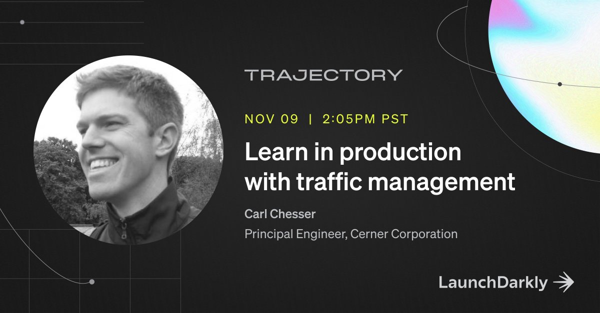 Excited to be speaking at Trajectory Conference by <a href="/LaunchDarkly/">LaunchDarkly</a>! I'll be sharing lessons learned on traffic management patterns at @CernerEng. Registration is free! trajectoryconf.com/trajectory-202… Hope to see you at the Q&amp;A!