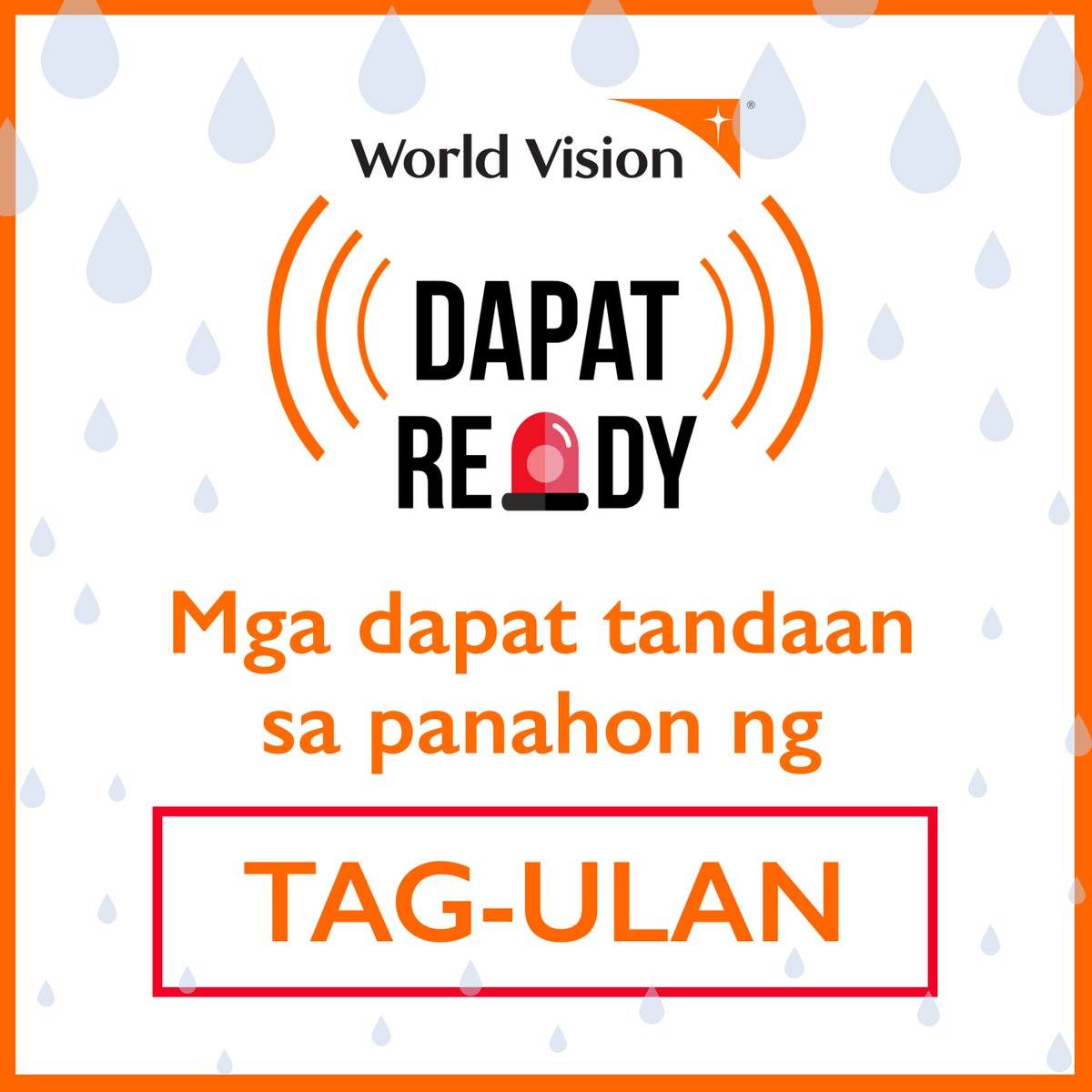 worldvisionph's tweet photo. #DapatReady: Mga dapat tandaan sa panahon ng tag-ulan ☔
#Reminder #RainySeason #WorldVisionPH #OneForCommunity https://t.co/OiNiXEjGYs