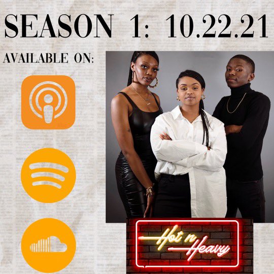haley_fw's tweet photo. Are y’all ready? 🤔 It’s about to get real Hot n Heavy in here 🔥 Tap in to our FIRST episode of the newest &amp; hottest podcast that’s ever hit your screen. You can find the episode on Apple Podcast, Spotify, and Sound Cloud @12pm TOMORROW, Friday 10/21/2021 ⏰! #NCAT #PODCAST https://t.co/86cj98lvTw