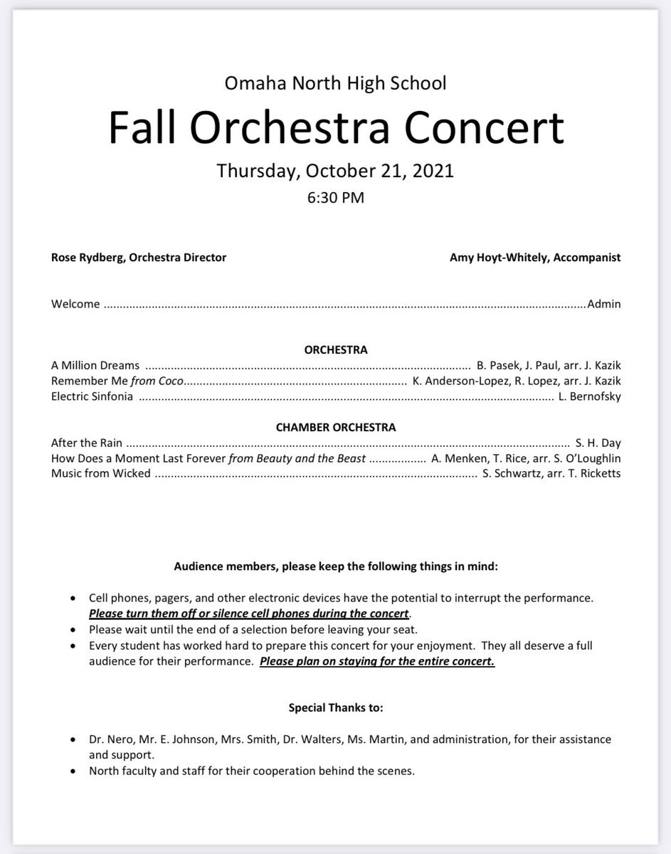lawofthefarm's tweet photo. Really enjoyed our @OPS_NorthHigh Orchestra concert tonight led by the unstoppable @RoseRydberg.  Fine attention to detail, pride in performance, and professionalism from our students were highlights!  Congrats to all Ss and Ts involved. 💛💛💙💙👏👏👏👏👏👏👏 https://t.co/eDNsjqoo3b