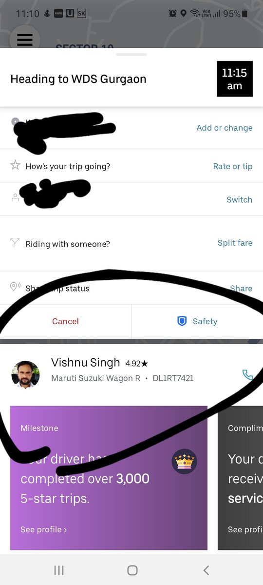 beingrajani's tweet photo. Dear @Uber @Uber_India this man doesn't deserve to be with uber..abusive non professional and even threatening to do harm @cmohry @anilvijminister @gurgaonpolice https://t.co/TLvpBb5sY7
