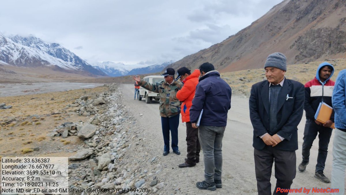 LadakhRo's tweet photo. Sh. Mahmood Ahmed, MD @nhidcl visited #Kargil #Zanskar Road #NH301 accompanied by Col Rajeev Kumar, ED(P), @LadakhRo & Col AK Shivkumar, GM(P), #Kargil and reviewed the progress of work on #NH301.
#HighwayChallenge @MORTHIndia @nitin_gadkari @DIPR_Kargil @PBLadakh @prasarbharti https://t.co/VqxxzSZaiV