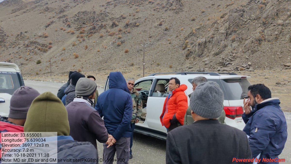 LadakhRo's tweet photo. Sh. Mahmood Ahmed, MD @nhidcl visited #Kargil #Zanskar Road #NH301 accompanied by Col Rajeev Kumar, ED(P), @LadakhRo & Col AK Shivkumar, GM(P), #Kargil and reviewed the progress of work on #NH301.
#HighwayChallenge @MORTHIndia @nitin_gadkari @DIPR_Kargil @PBLadakh @prasarbharti https://t.co/VqxxzSZaiV