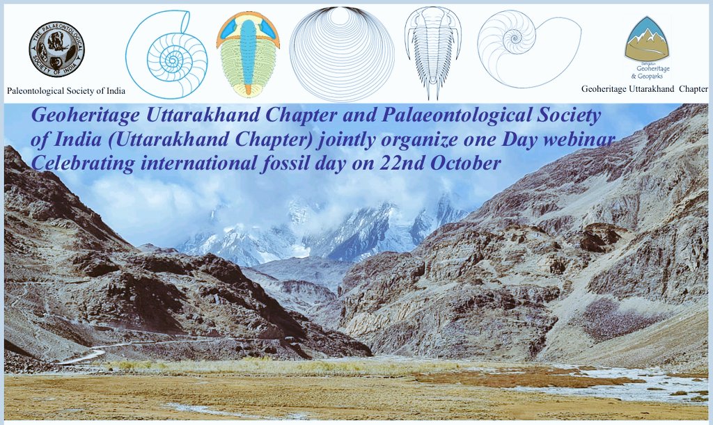 OfAogg's tweet photo. Join by this link 
https://t.co/dPfSn6lzQS
#Palaeontological Society of India and #Geoheritage Uttarakhand Chapter and  (Uttarakhand Chapter) jointly organize one Day  free webinar Celebrating international #Fossil day 
After 10 minutes https://t.co/ICl8wSjWr5