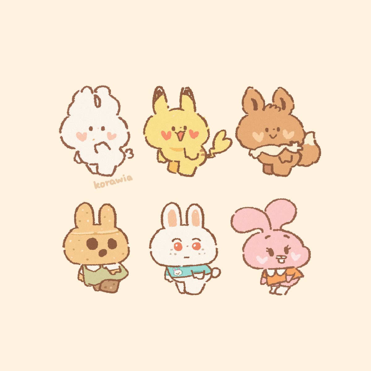 ใครหูยาวจับมายืนแอ่นกะน้องฟลูฟให้หมด 🐰💞✨ #korawia