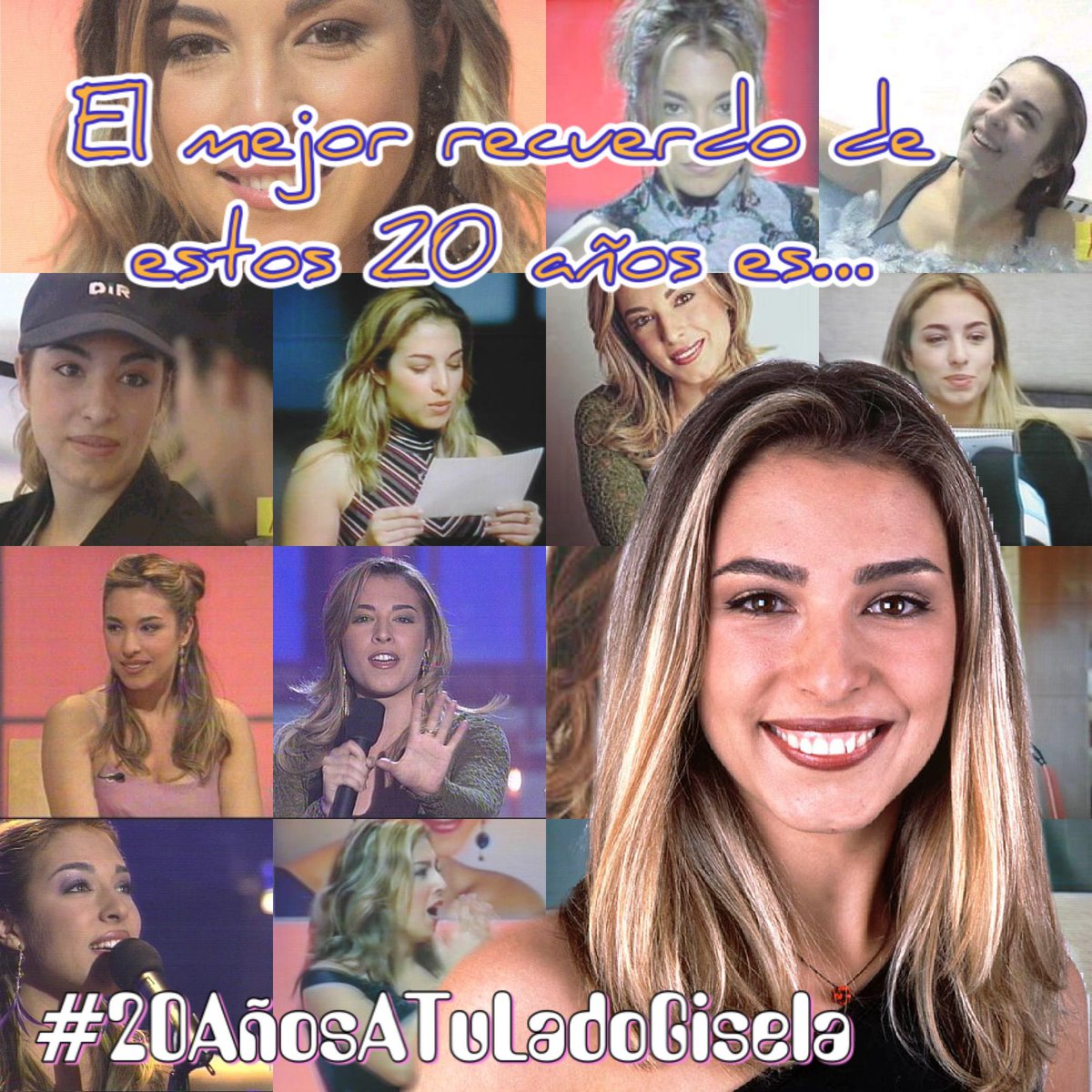 GiselaClub's tweet photo. ¡Al fin llegó el día! ¡Hoy estamos de aniversario! ¡Hoy es un día verdaderamente importante para nuestra pequeña gran familia! Hace 20 Años que @giselaoficial se coló en nuestros hogares y en nuestros corazones para siempre!!! Hoy celebramos #20AñosATuLadoGisela y lo que es mejor https://t.co/y1dEwheSid