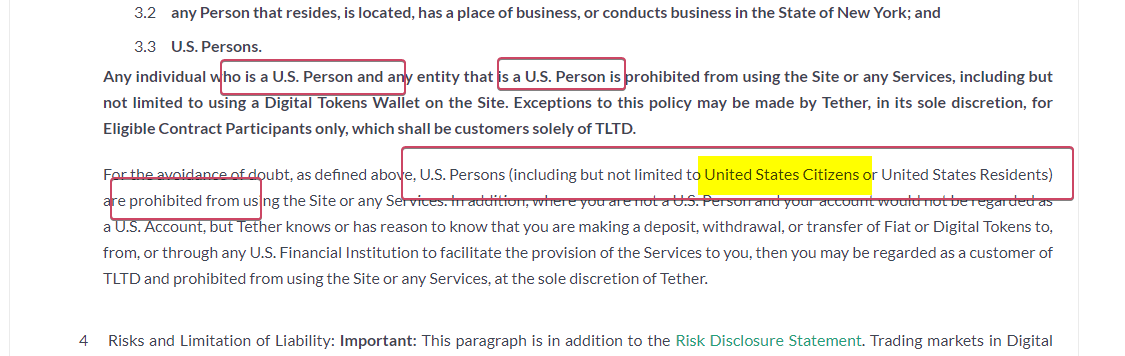 intel_jakal's tweet photo. @vhranger @Bitfinexed #tether doesn't deal with #USpersons well except when ever the fuck it wants to. https://t.co/1MRPGRKYOu