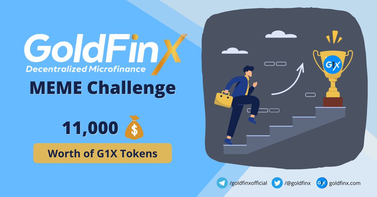goldfinx's tweet photo. GoldFinX MEMEs Contest⛏🤩🥳

💰REWARD POOL: 11k G1X

✨Top 3 BEST Memes and Consolation Prizes

📌RULES📌
☝️Follow @goldfinx
☝️RT &amp; like this post
☝️Join TG for Mechanics https://t.co/NY7qz4JIjq
☝️Reply/comment  your Memes with hashtag #GoldFinX #G1X #Memes as entry https://t.co/t7EQUcx9Ft
