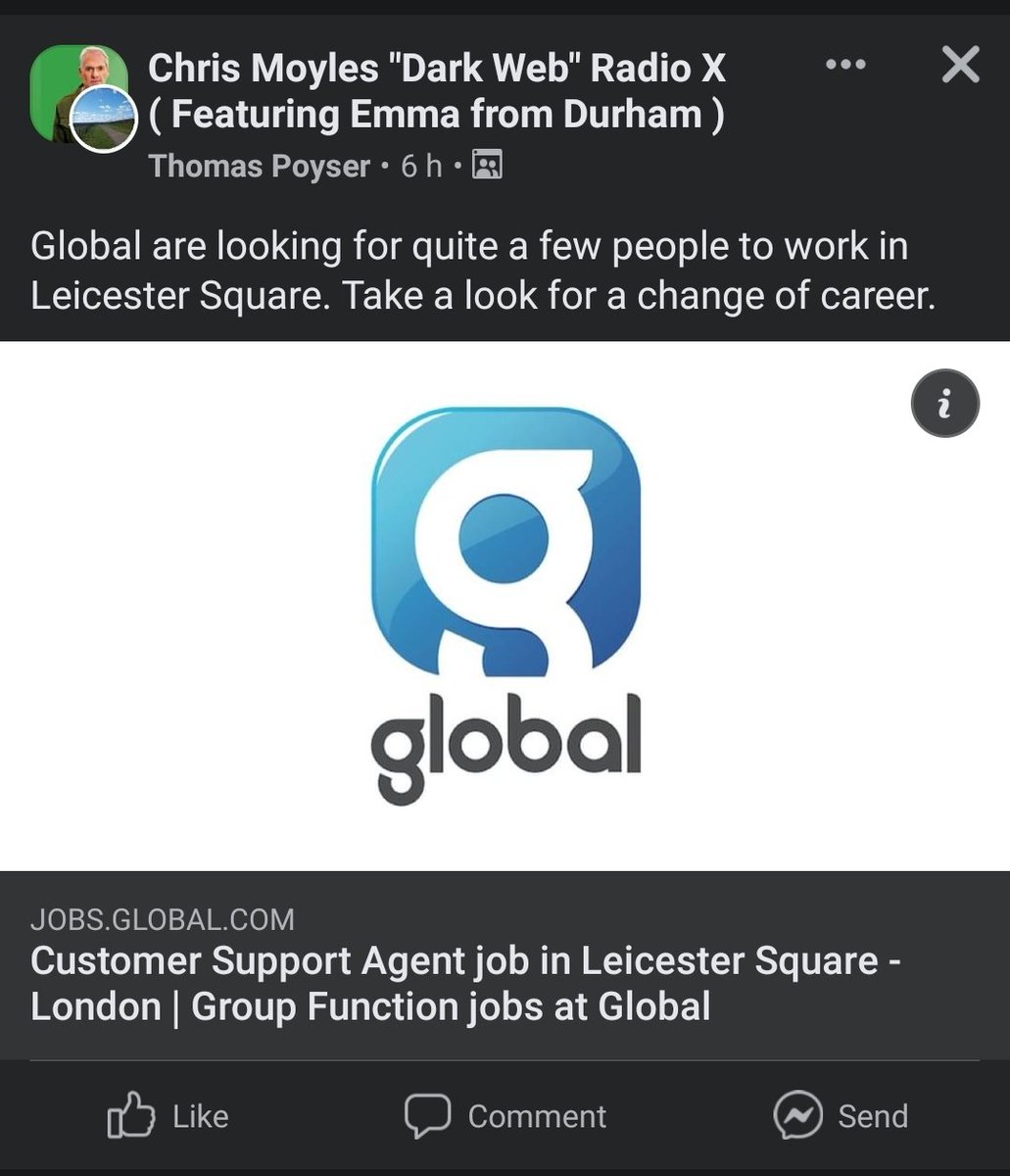 StixPeters's tweet photo. @ChrisMoyles @JamesRobinson @domisatwit @Pipskin @RadioX Be careful guys... The dark Web lot have discovered the Global jobs board https://t.co/zoufGjHqUR