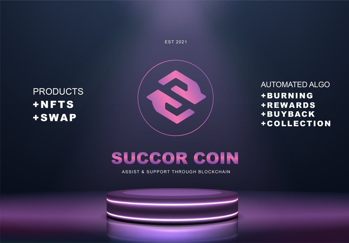 Charity through blockchain, Helping &amp; Supporting the ones in need.
Among the first BEP-20 token in the Binance Smart Chain network with unique algorithm and technical functions such as Automatic Rewards, Buyback, Contribution &amp; Burning Coin at transaction.
<a href="/SuccorCoin/">Succor Coin</a> #succorcoin