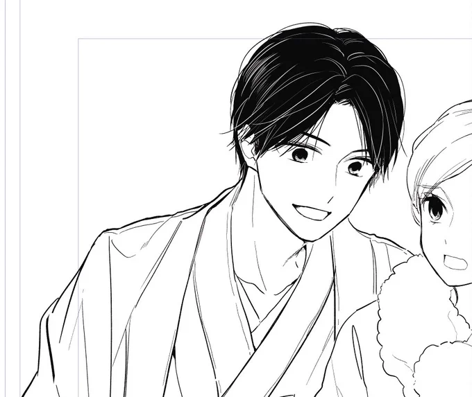 来週月曜はKiss12月号発売です❄️表紙かわいい

今は和服描いてるんですが、この絵は完全に正月からナンパする兄ちゃんですね 