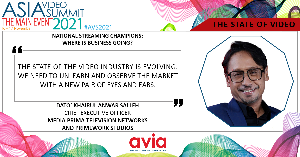Asia Video Industry Association S Tweet Join Dato Khairul Anwar Salleh Ceo Media Prima Television Networks And Primework Studios At Avs2021 To Hear More About Where The Business Is Going For Some